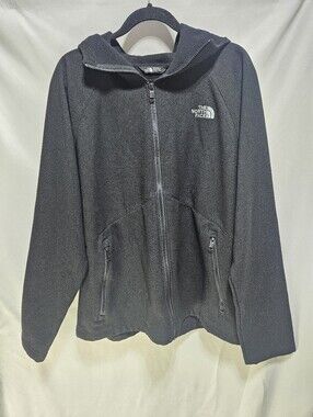 The North Face XL Black Fleece Jacket Full Zip Hooded Soft Shell Men's
